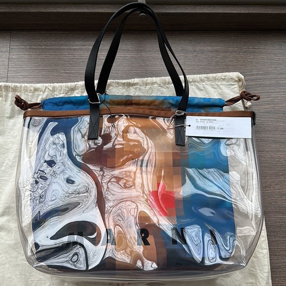 BNWT MARNI PVC/leather Tote/Handbag - Picture 12 of 14